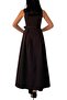 Women's evening dress - sleeveless, belted, with lace detail 8552 - 3