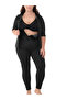 Ultra High Waist Agraphed Thermal Sauna Leggings Thermal Sleeve Zippered Bady Set