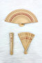 Bamboo Flower Patterned Bridal Bridesmaid Fan, Bride Bachelorette Party Henna Gift, 6 Pieces - 4