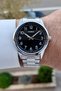 Silver Color Men's Wristwatch with Black Cord - 4