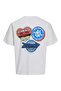 Jack Jones Jorcompact Tee Ss Crew Neck Tg Men's White/Hawaiian Tshirt 12275397-99 - 2
