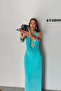 Candy Bebe Blue Long Dress (Bralet Included) (the Brooch in the Middle Is Not Included.) - 4