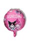 Kuromi Theme Balloon Pink Black Star Foil Balloon - Black Numeral Balloon and Printed Foil Balloon - 7