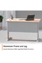 Stazion 1010 Frame and Leg by-Metal Table Frame with Square Embossed Built 72.5x 112x 56cms - 3