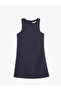 Sleeveless Crew Neck A-Line Linen Blend Mini Dress - 3