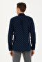 Men's Navy Blue Long Sleeve Shirt 50272706-Vr033 - 5