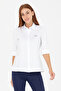 Women's White Long Sleeve Basic Shirt 50266458 -Vr013 - 3