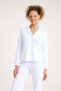 95% Cotton 5% Elestan White Color Blue Ribbed Premium Quality Women's Pajamas Set - 5