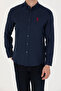 Navy Blue Long Sleeve Men's Shirt - 50271293 -Vr033 - 6