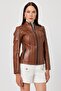 Florentina Tan Leather Coat - 5