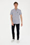 Men's Cobalt Blue Short Sleeve Shirt 50263883 -Vr045 - 4