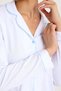 95% Cotton 5% Elestan White Color Blue Ribbed Premium Quality Women's Pajamas Set - 3