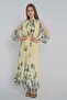 Long Dress with Pleats at the Bottom and Long Sleeves