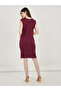 Fold Pleat Sleeveless Sheath Knee Length Dress - 6