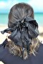 Black Color Ribbon Figured Latch Buckle
