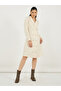Striped Double Breasted Blazer Knee Length Dress - 3
