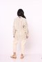 Shilsee Women's Stone Color Brown Stripes Double Pocket Linen Long Shirt - 4