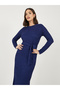 Textured Bodycon Midi Dress with Tie-Belt - 2