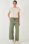 Cotton Relaxed Fit High Waist Wide Leg Pants Pants 668Yp5275 - 5
