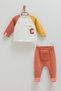 Baby Set 100% Cotton with Pocket Detail (1-3, 3-6 Months with Booties - 6-9, 9-12 Months Without Booties) 2025 New Season