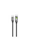Led Braided Cable Usb-C To Usb-C - Black