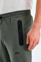 Varuna Men's Slim Fit Khaki Sweatpants with Zipper Pockets - 5