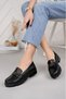 Genuine Leather Women's Buckle Casual Loafer Shoes Dc3550 - 3