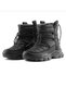 Delta Women's Black Waterproof Parachute Fabric Boots Memory Orthopedic Insoles Memory Foam Snow Boots