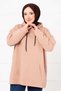 Kangaroo Pocket Hijab Sweatshirt Camel - 3