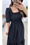 Women's Short Sleeve Long Dress - 5