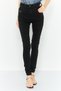 Women Super Skinny Fit Solid Slandy High Waist Jeans, Black