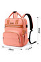 2in1 Diaper Bag w / Sanitizer Bottle keychain & Stroller Hooks - Pink - 5