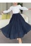 Wrinkled Model Skirt with Elastic Waist - 4