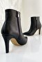 Pointed Toe Zippered Bootie Ankle-Filled Thin Heeled Boots - 4