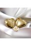 Gold Color Big Heart Earrings