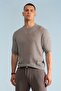 Loosely Knitted Crew Neck Fine Knit -Shirt