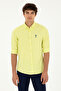 Men's Pistachio Green Long Sleeve Basic Shirt 50287805-Vr087 - 3