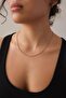 Steel Thin Singapore Chain Necklace Thin Twist Chain 1mm Elegant Minimal 45cm - 4