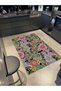 Semih Collection Multicolored Floral Mixed Flowers Patterned Woven Base Modern Decorative Carpet 43 - 2