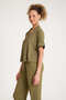 90% Cotton 10% Lycra Fat Green Color Premium Quality Women's Short Sleeve Pajamas Set - 6