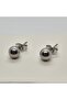 Stainless Steel Round Ball Earrings - 4
