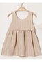 Sweet Striped Baby Girl Dress with Hat and Bow - 4