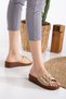 Women's Wedge Heel Anatomical Slippers Black Daily Slippers Comfortable Lightweight Stylish Young Mother Slippers - 2