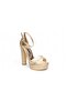 Women's High Heels Platform Wedding Engagement Gold Fishback Heels - 3