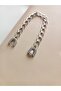 Xuping Women's Silver Color Gourmet Chain Zircon Stone Hook Model Steel Bracelet - 3