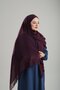 Claret Red Practical Ready-made Interlaced Bonnet Shawl Chiffon Cross 2001_16 - 4