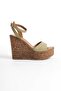 Sidé Avocado Genuine Leather Wedge Heel Sandals - 4