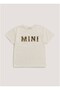 Mini Embossed Children's Beige T-shirt Kt01931 - 2