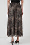 8032 Long Chiffon Skirt - Beige - 6
