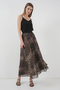 8032 Long Chiffon Skirt - Beige - 3